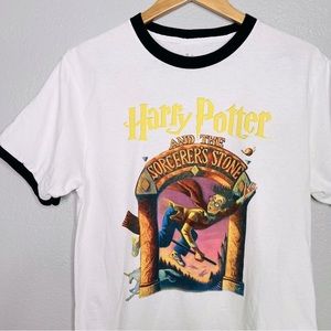 Harry Potter and the Sorcerer's Stone Original Tee T-Shirt Sz M White